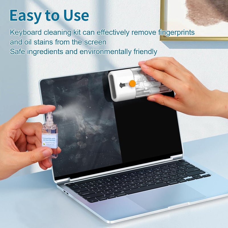 CleaniKu Keyboard Cleaner Laptop Cleaning Kit - All in One Computer Tech Cleaning Brush, Multi-Function Pc Accessories with Airpod Cleaning Kit, Electronic Laptop Screen Cleaner for MacBook, iPhone, Gaming - Image 2